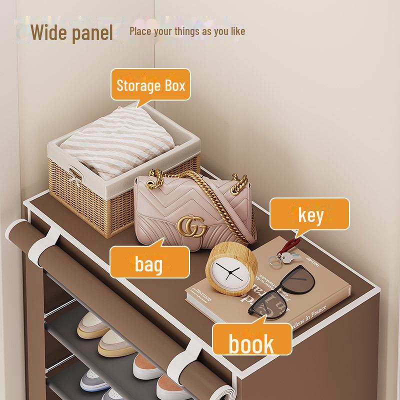 Platzsparendes, mehrschichtiges, staubdichtes Schuhregal für die Aufbewahrung im Innenbereich