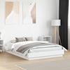 Vidaxl Bed Frame, White, 140X190 Cm, Wood-Based Material