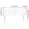 VidaXL LED Headboard Bedroom Furniture Double Bed Accessory Head of Bed Frame Interior Pink 3123429