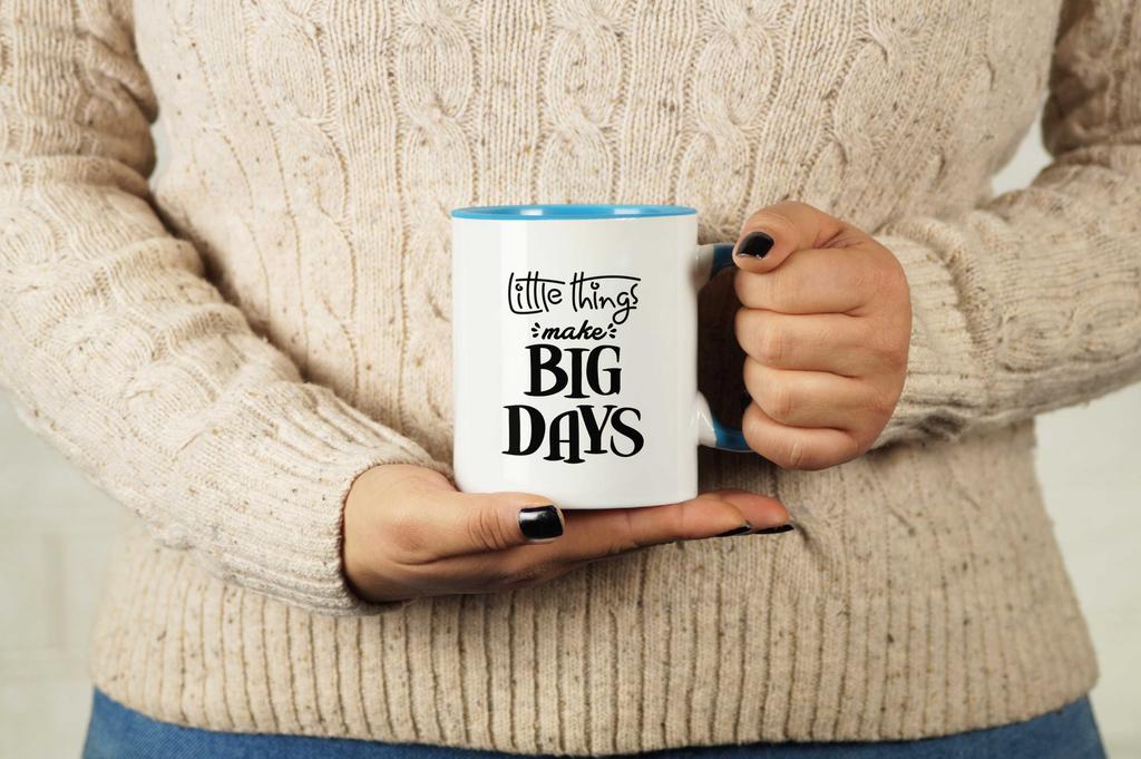 Inkdotpot Little Things Make Big Days Encouragment Motivational Positivity Vibes Quotes Birthday Gift For Employee Boss Coworkers  - 11Oz