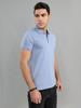 MONTE CARLO Men Regular Fit Light Blue Tshirt