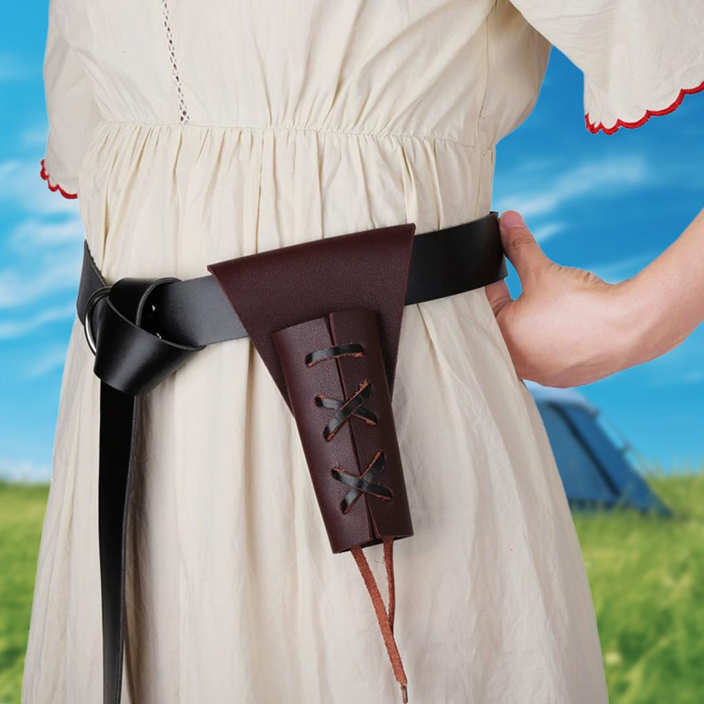 Dagger Holder Adjustable Sword Frog with Lacing Sword Holster Belt Sheath Accessory and Renaissance Accessories