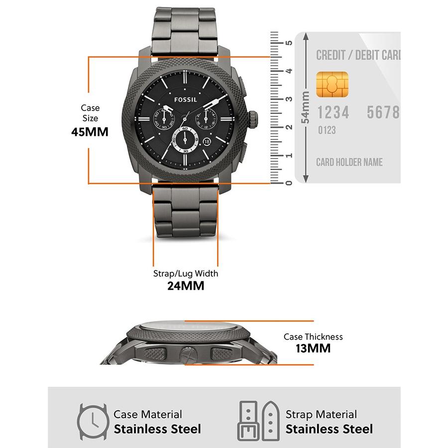 Fossil FS4662 Ceas bărbătesc Fossil Machine din oțel inoxidabil