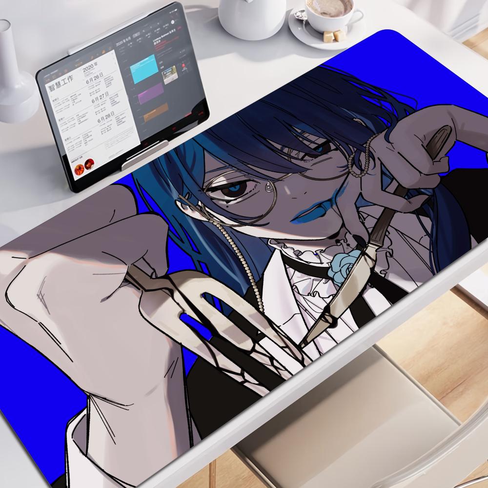Singer Aado x Rubber Lock Edge Mouse Pad Super Big Computer Desk Mat Offices Accessories Virtual Idol Kawii Keyboard Pad