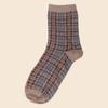 6 Pairs Harajuku College Style Women Student Crew Socks Vintage Geometric Print Casual Fashion Medium Stockings Gifts