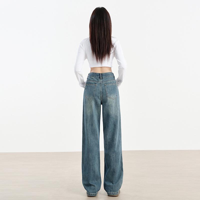Women's Retro High-Waisted Wide-Leg Jeans