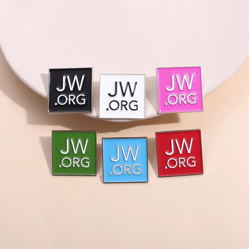 JW.ORG Enamel Pins Custom Jesus Brooches Lapel Badges Cartoon Colorful Simple Jewelry Gift for Kids Friends