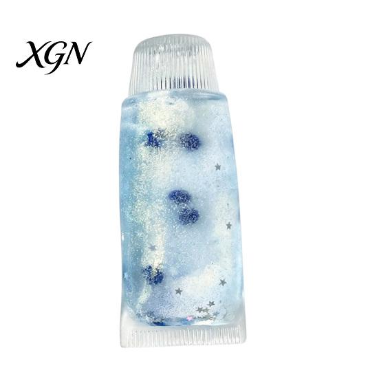 Simulated Toothpaste Tube Toy Stress Relief Toy, Strawberry Blueberry Lemon Clover Reliever Squeeze Anxiety Relieving Clear Fidget