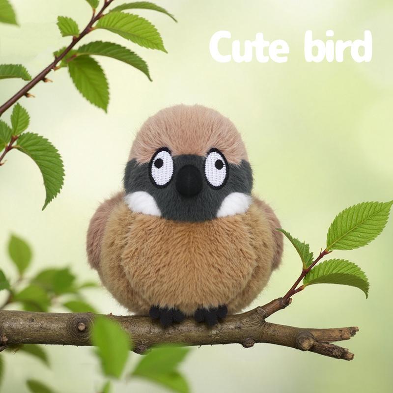 Bird Series Myna Sparrow Plush Toy Beautiful Kingfisher Tit Shrikes Doll Fork-tailed Sunbird White-eye Stuffed Toy Animal Decor