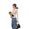 2025 Women's Slim Fit Long Sleeve Straight Shoulder T-shirt - Autumn/Winter Base Layer