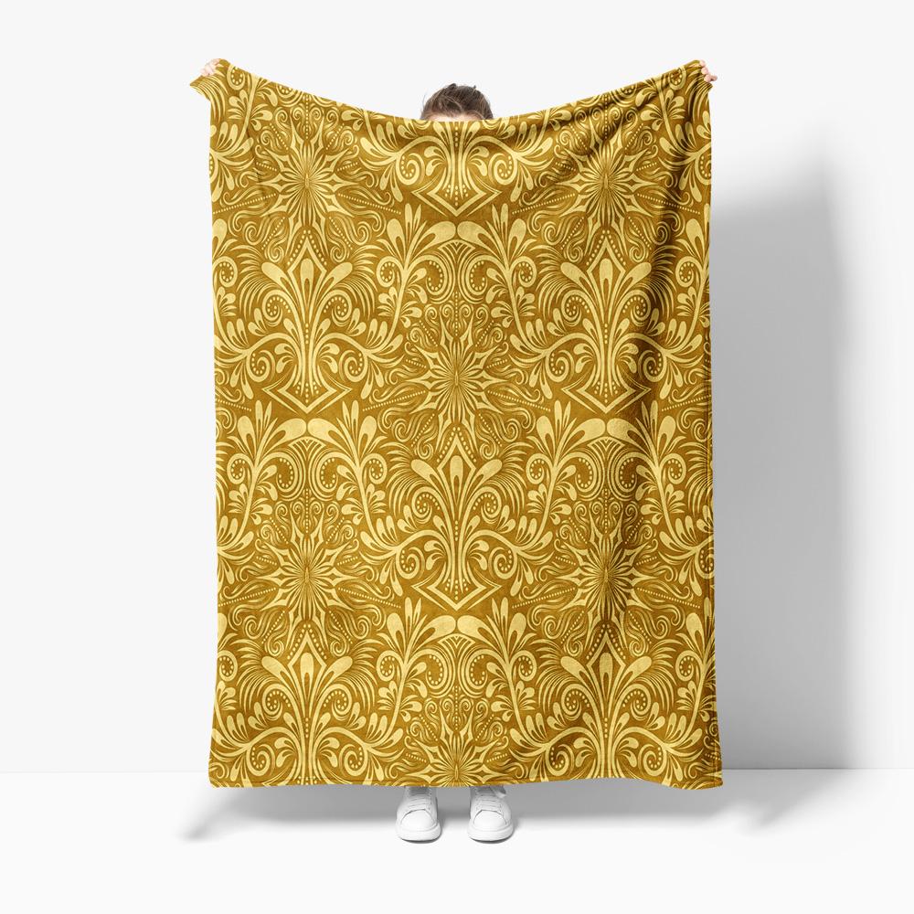 Floral Pattern Fleece Blanket Soft Warm Throw Blanket Bed Sofa Decorative Throw Cover Gift 75x100cm
