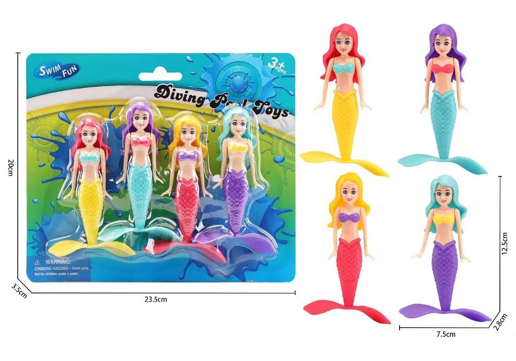 Mermaid Shell Water Play Toys - Sinking & Rotating for Kids