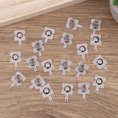 5Set 12Mmx12Mm - + Replacement Metal Batteries Spring Contact Plate Silver Unidirectional Slot For Aa Battery Case