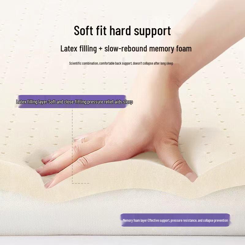Latex Memory Foam Matratze Weiche Auflage für Studentenwohnheime - Faltbar, Einzelgröße