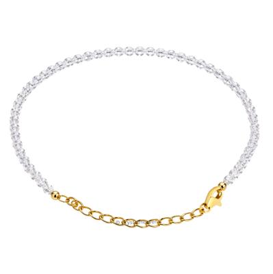 Certified Clear Quartz Bracelet for Women Men with Healing Crystal and Reiki Stone - Beautiful Gemstone 2mm Faceted Beaded Bracelet for Balance,