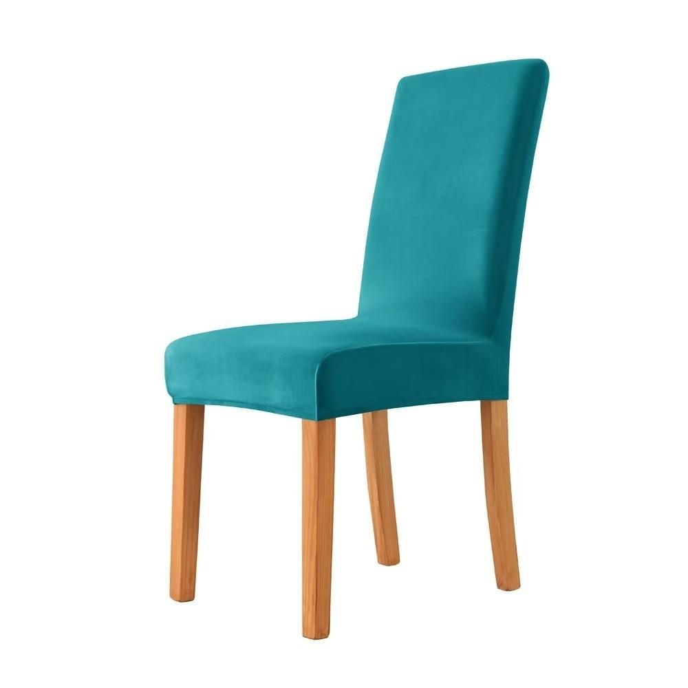 Elastic Spandex Dining Chair Cover High Back Kitchen Chair Cover Stretch Chair Cover  Kitchen синий