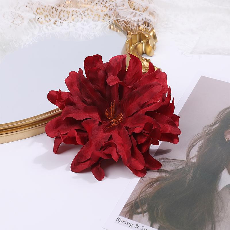 3/5/10Pcs Dahlia Artificial Silk Flowers Heads For Wedding Home Decoration DIY Wreath Gift Box Scrapbooking Craft Fake Flower