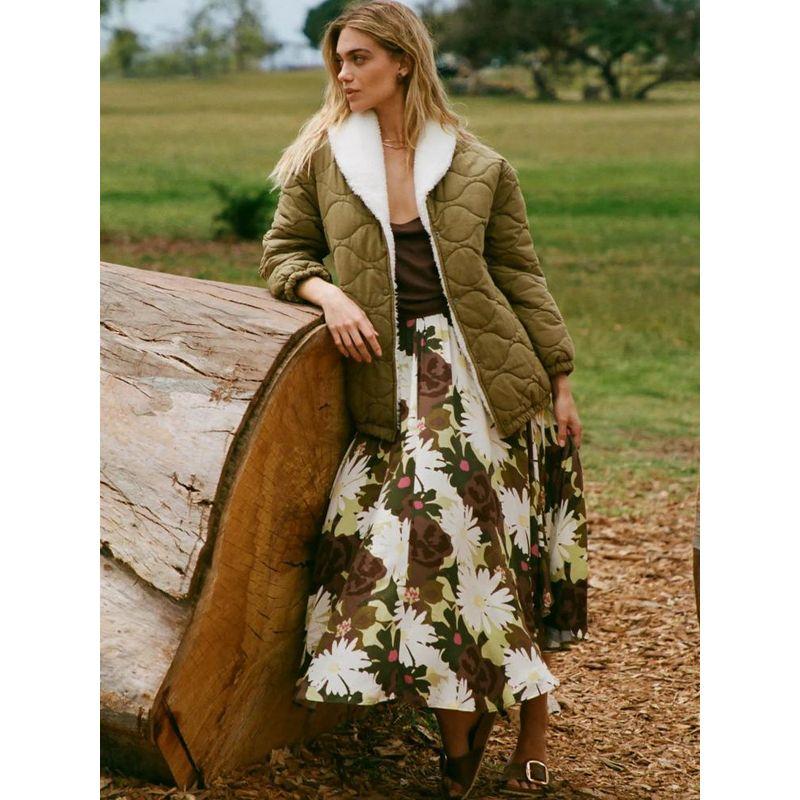 American ONeill Wash Old-Fashioned Woven Quilting High Pile Lining Collar Super Warm Cotton-padded jacket Outerwear USD 145