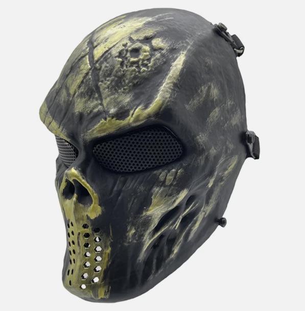 Outdoor Skull Mask with Anti-Impact Steel Mesh Lens – Perfect for Field Protection and Halloween Masquerades