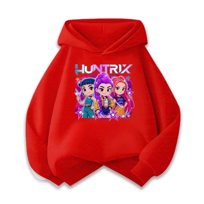 Boys' Hoodie Witch Hunting Group Children's Winter Hooded Pullover Casual Warm Hooded Sweatshirt