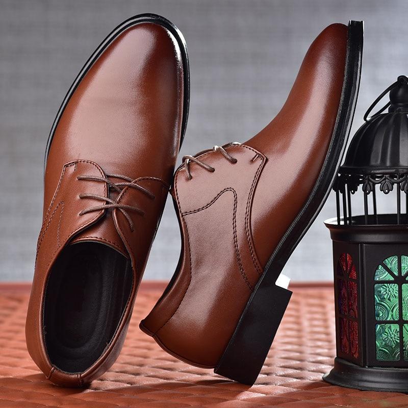 Men Dress Shoes High Quality Leather Formal Shoes Men Big Size 38-48 Oxford Shoes for Men Fashion Office Shoes Men