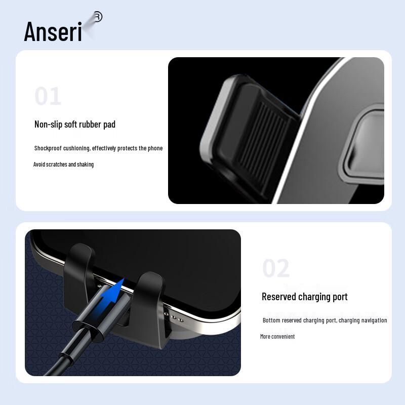 Ansur 2-in-1 Car Phone Holder for Air Vent & Dashboard