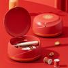 Double-Layer Chinese Red Sewing Box