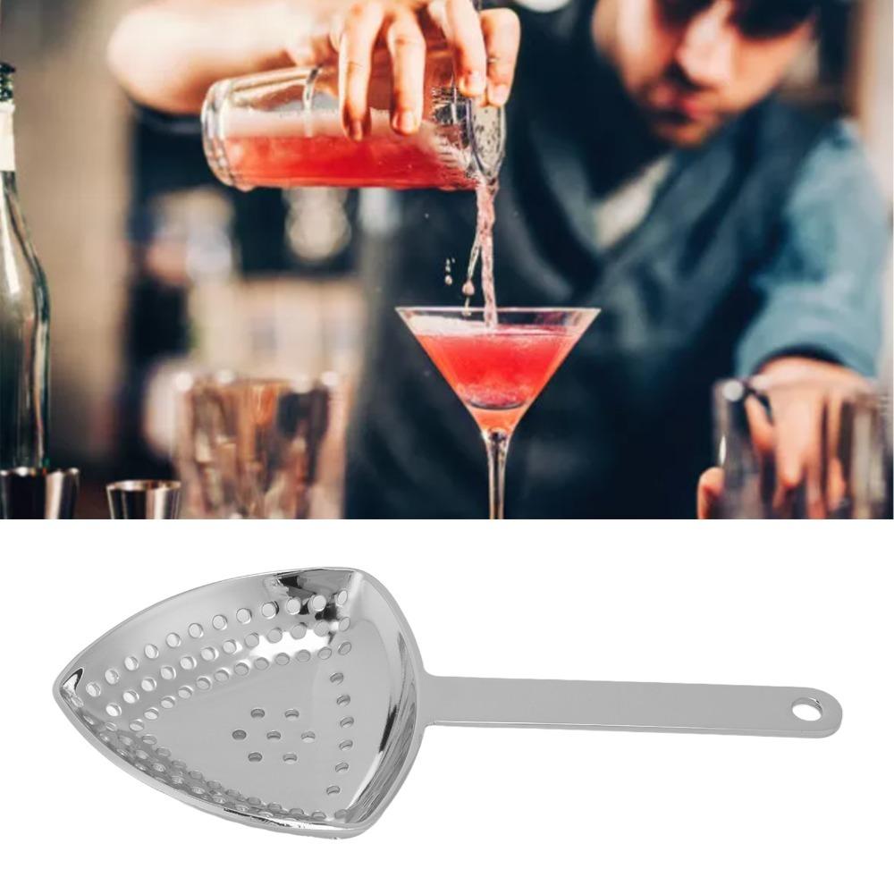 Anti Rust Ice Strainer 304 Stainless Steel Triangular Strainer Professional Cocktail Strainer  Bar