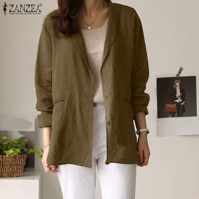 Damen Freizeit Schalkragen Einfarbig Locker Dünne Strickjacke Tops