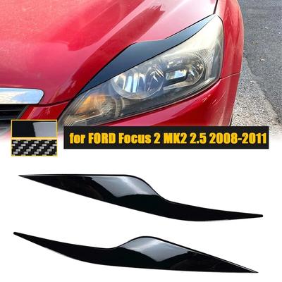ABS Přední světlomet Obočí Oční víčka Samolepka světlometů Víčko pro FORD Focus 2 MK2 2.5 Obložení vnějšího krytu Autopříslušenství 2008-2011