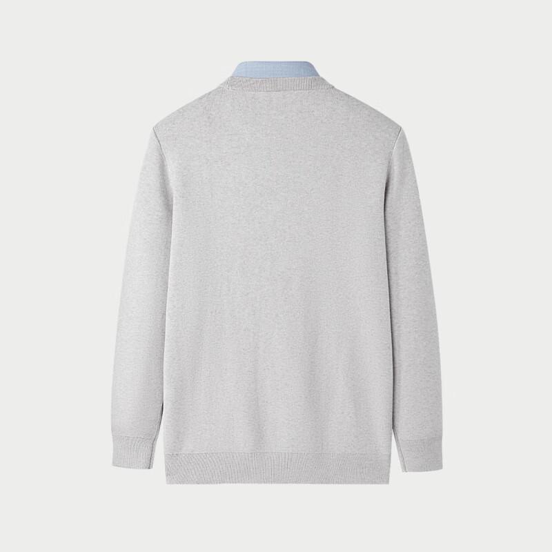 HLA Men's Thermal Jacquard Pullover with Shirt Collar