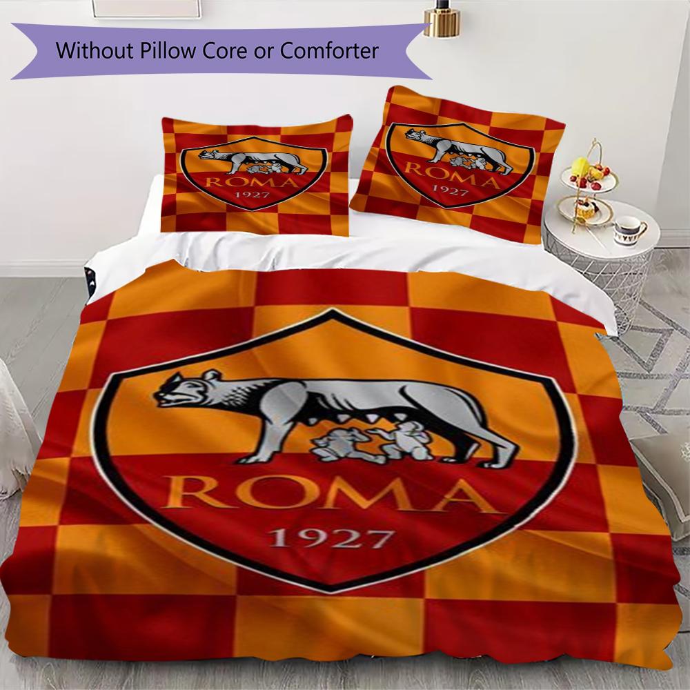 

A.S Roma Pattern Bedding uilt Set uilt Cover Pillowcase Home Decoration Birthday Gift (1 * duvet cover + 2 * pillowcase without core)01 135x200cm