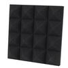 6pcs Pyramid Shape Sound Absorbing Cotton Foam Acoustic Panels Studio Soundproofing Foam(Black )