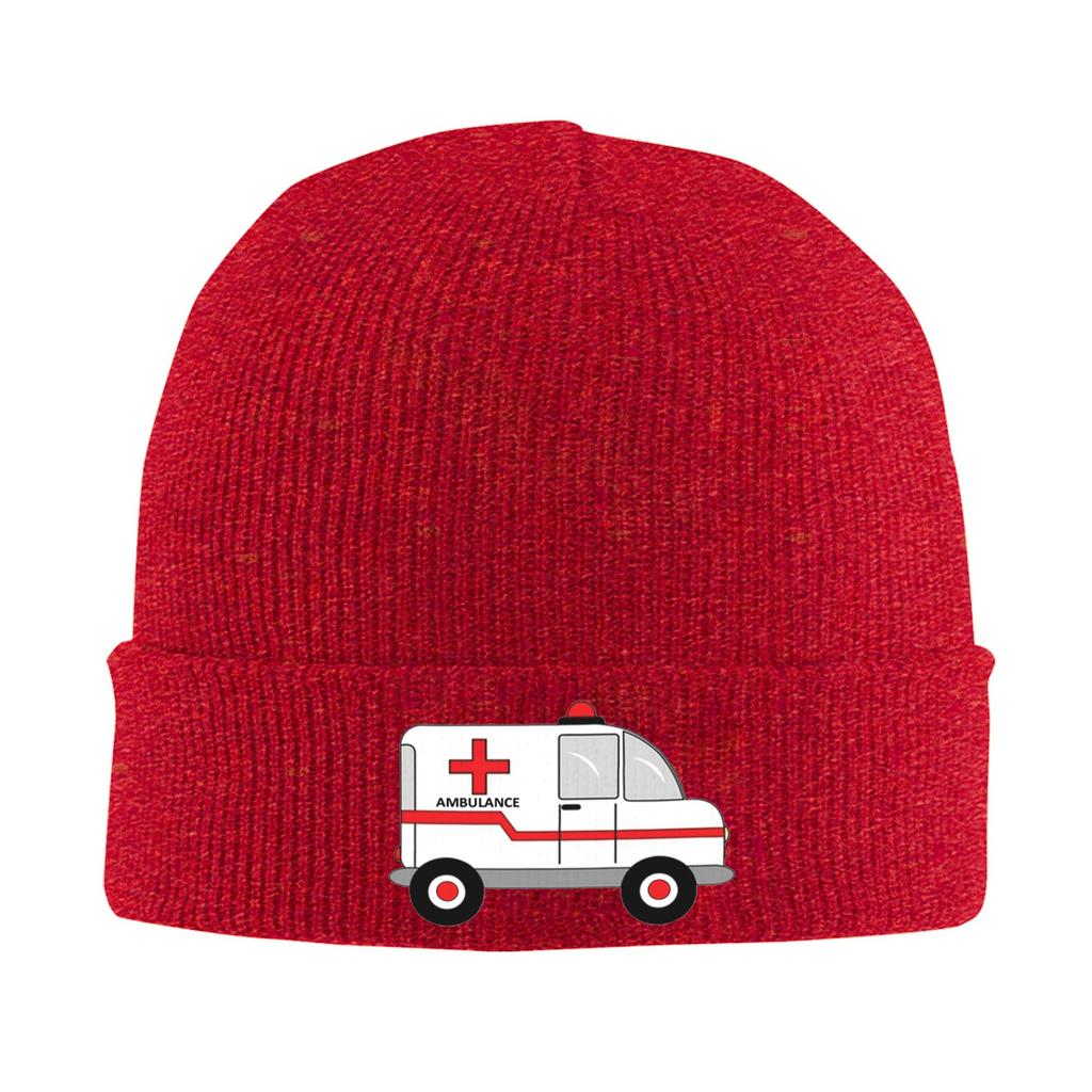 Ambulance  Warm Knitted Cap Winter Knit Bonnet Hat Skullies Beanies Hip Hop Caps for Unisex