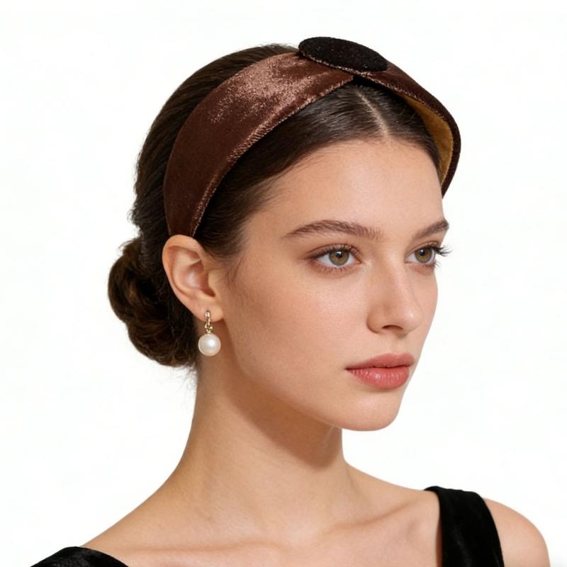 2Pcs Velvety Headbands Solid Color Elegant Style Hairband For Women And Girls Daily Wear Fashionable Accessory