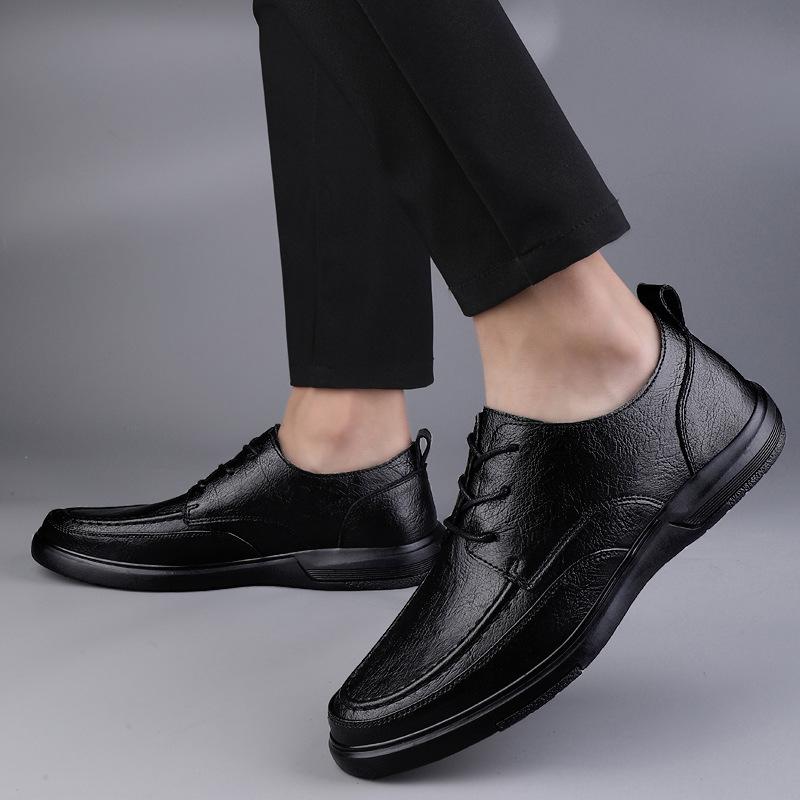 Men's Shoes 2025 Summer New Men's Fashion Outdoor Lace-up Versatile Office Soft-soled Formal High-end Business Leather Shoes