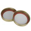 12 Stück 70mm Runde Regular Mouth Split-Type Einmachglasdeckel Behälter Abdichtungsdeckel für Gewürze Honig Einkochen(XH00176 Gold )
