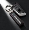 UHFO9 Suede Key Ring Sport Car Keychain Custom Car Emblem Gift With For 159 156 147 Mito Giulia Giulietta Tonale Stelvio