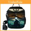 3D Godzilla Isolierte Lunchtasche für Kinder mit großem Fassungsvermögen und verstellbarem Riemen