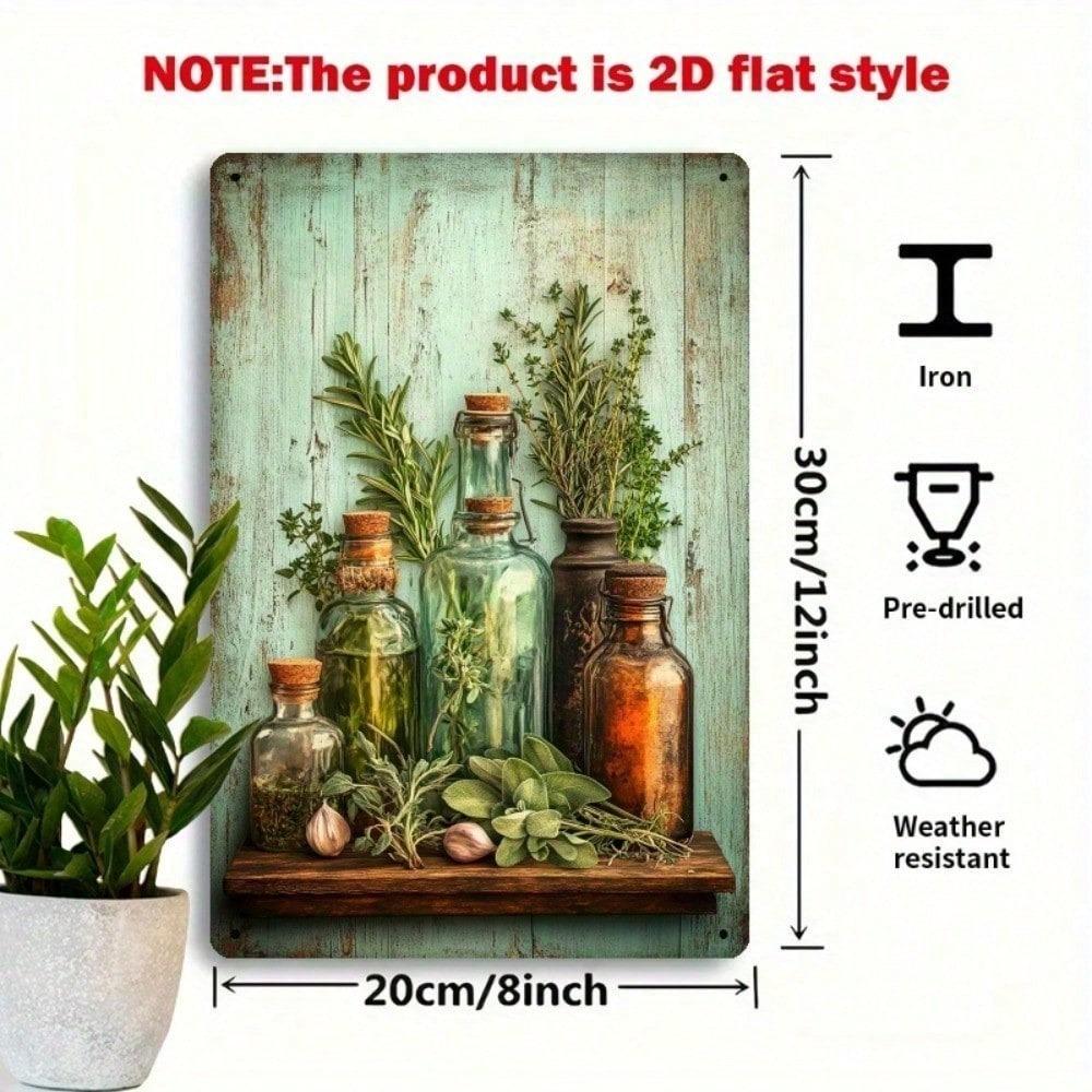 Retro Vanilla Metal Sign 20x30cm Waterproof Vintage Wall Decor for Kitchen Home