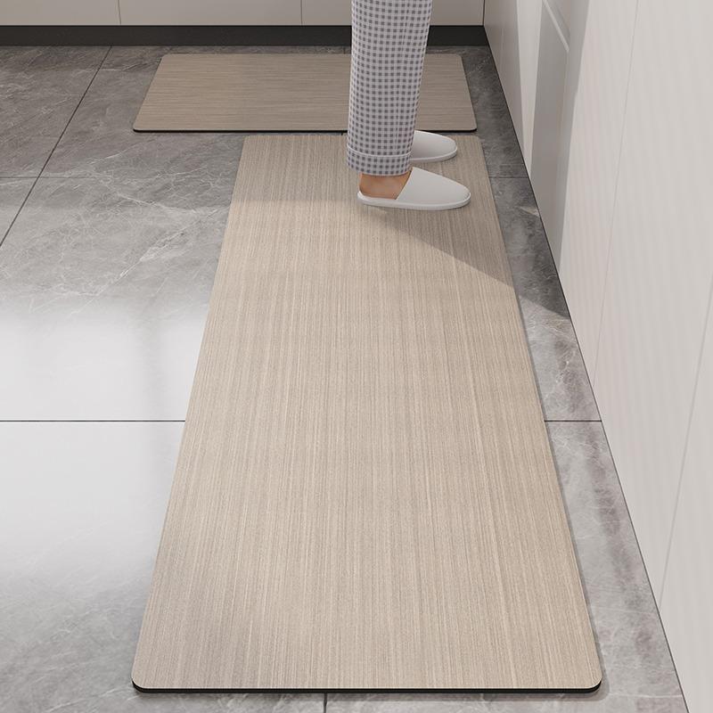 Kitchen Carpet Waterproof Non-Slip Pvc Floor Mat Imitation Wood Grain Wash-Free Leather Rug Long Size Home Decoration Foot Mats