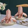 6Pcs 43X43cm Satin Table Napkin Soft Handkerchief Romantic Wedding Birthday Banquet Square Table Napkins Dinner Party Decoration