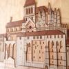 KINOWA Saint Wooden Poster Original Handmade Kit World Heritage France Made in Japan "Mont Michel"