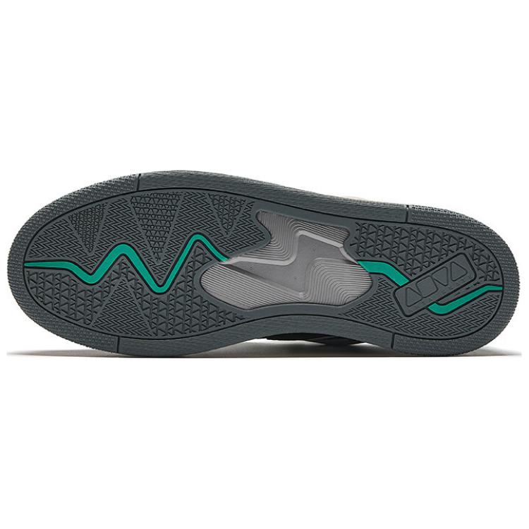 Anta Aojie S Synthetic Leather Comfortable Versatile Non-Slip Wear-Resistant Low-Top Sneakers Men Sneakers Black White Gray 112448081-5