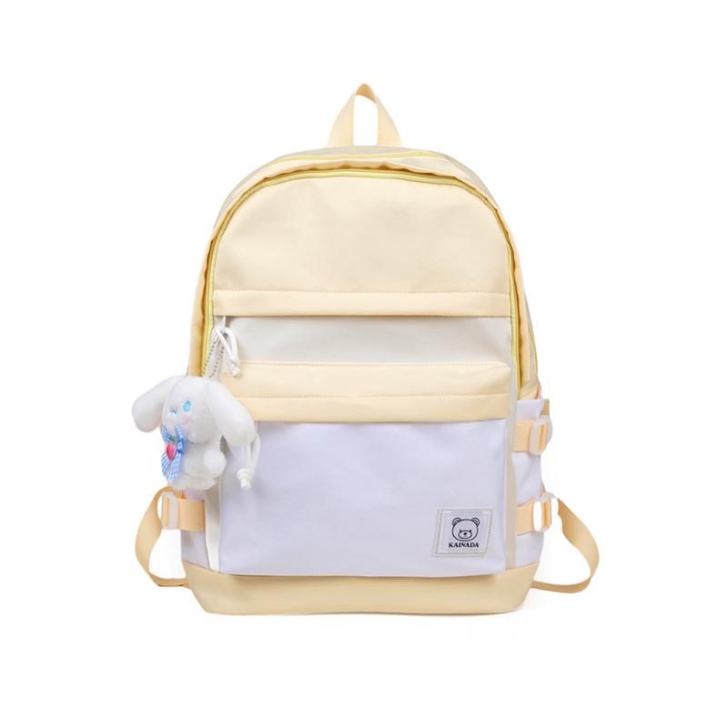 Schoolbag Japanese ins style casual simple girl travel backpack pink cute junior high school student schoolbag high value