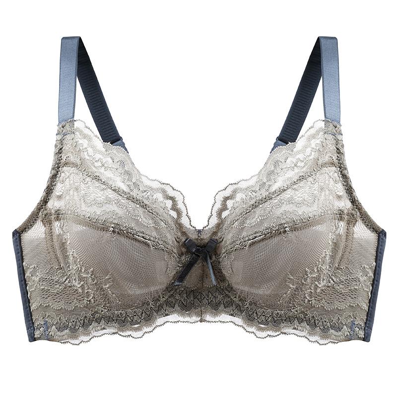 

Customized sexy transparent person with steel ring lace bra cover gathering comfortable explosion breathable 34/75B синий