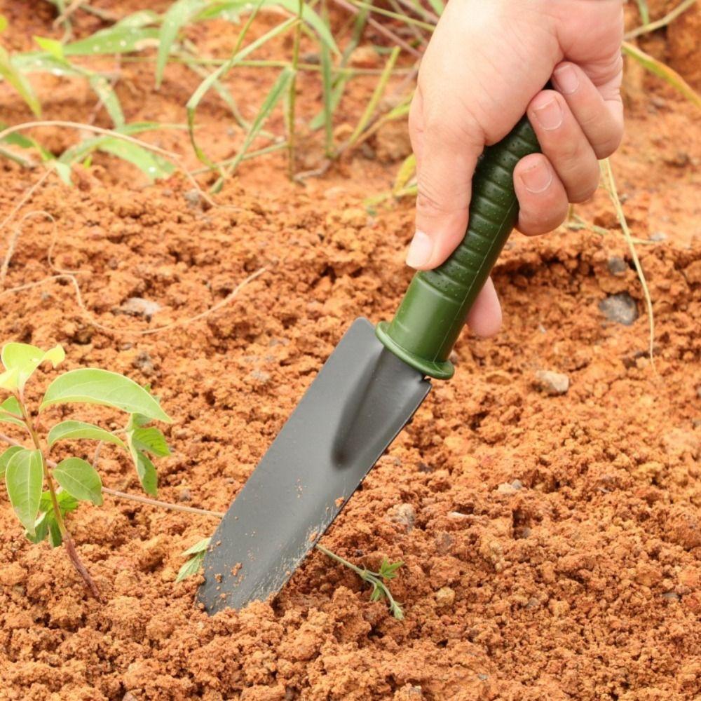 1/4pcs Metal Gardening Shovel Fork Rake Kit Small Gardening Weeding Tools Set  for Garden