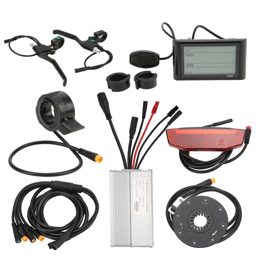 3648V 30A 1000W Electric Bike Motor Controller with S900 Display Meter Shifter Assist Sensor Brake