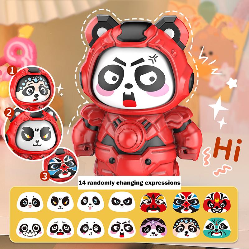 Cartoon Cute Panda Face Changing Doll Creative Novelty Children's Fun Wacky Toy Kids Bag Decoration Pendant Birthday Gifts