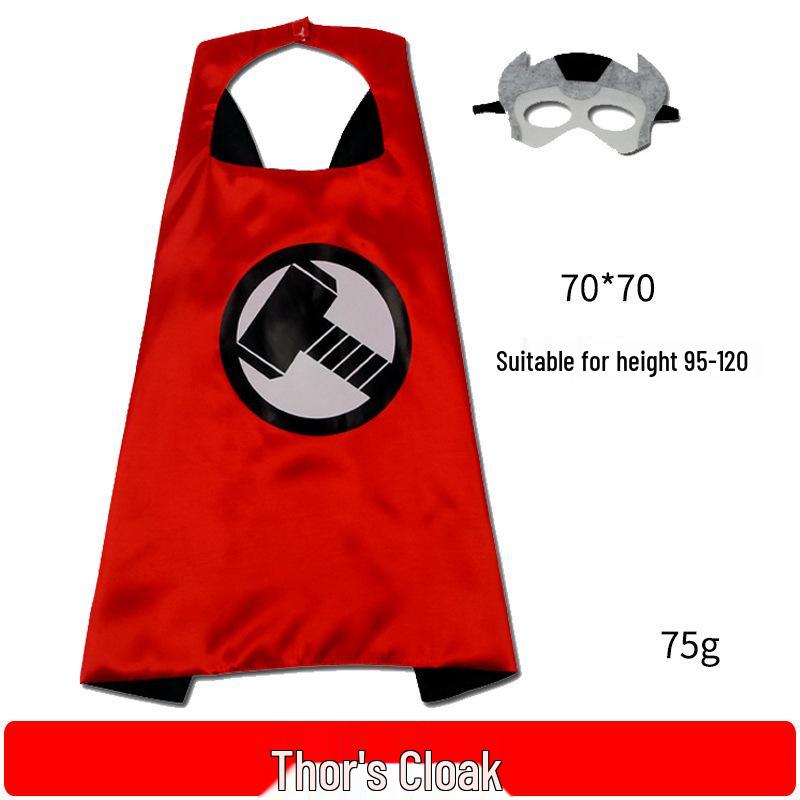 Children's Thor Hammer Toy & Cosplay Set: Mask, Cloak, Costume for Halloween